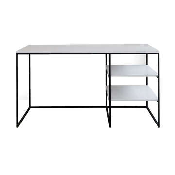 Desk with Shelves front view white top